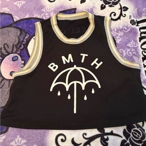 Black BMTH steel city Crop jersey